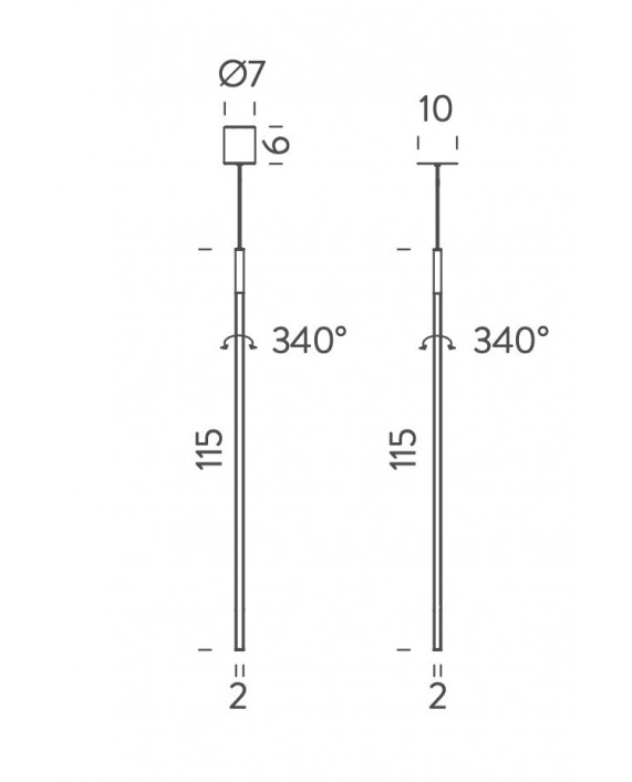 Nemo Linescapes Vertical Pendant Lamp